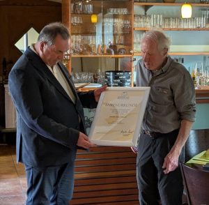 Ehrennadel vom SBR für 60Jahre Vorstand