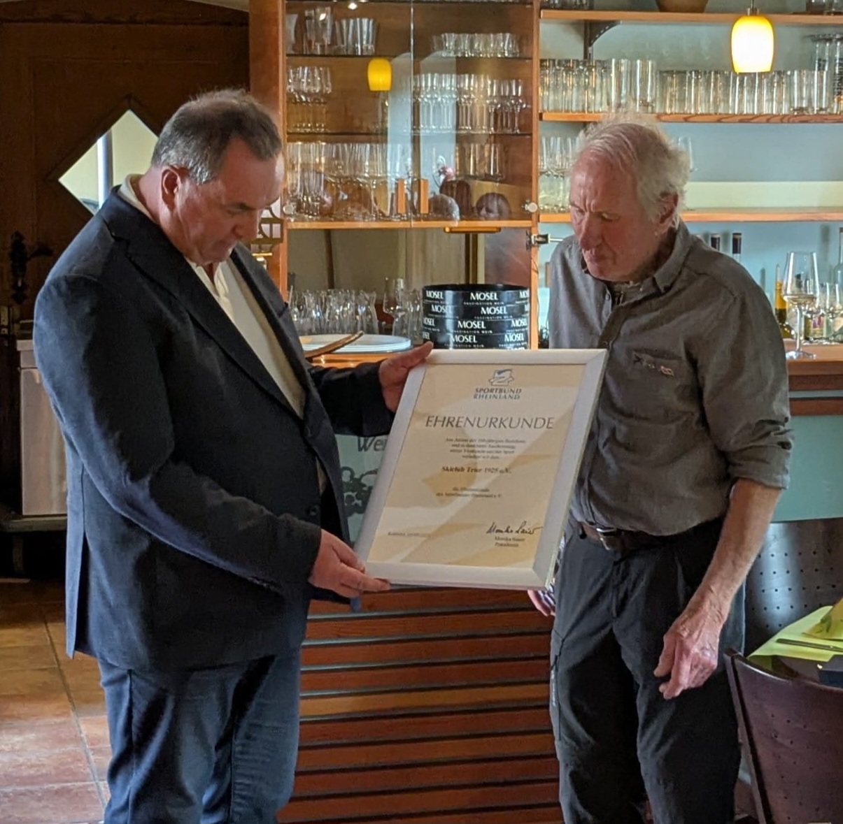 Ehrennadel vom SBR für 60Jahre Vorstand